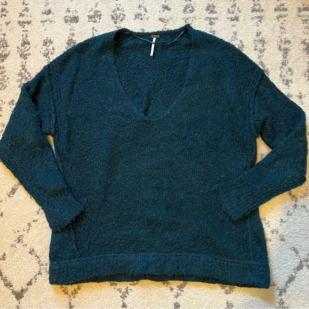 Free People Deep V-Neck Sweater (oversized)